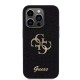 Husa Guess PU Fixed Glitter 4G Metal Logo pentru iPhone 15 Pro, Neagra (Bakr, GUHCP15LHG4SGK) by www.silkase.ro