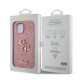 Husa Guess PU Fixed Glitter 4G Metal Logo pentru iPhone 15, Roz (Bakr, GUHCP15SHG4SGP) by www.silkase.ro
