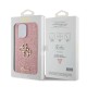 Husa Guess PU Fixed Glitter 4G Metal Logo pentru iPhone 15 Pro Max, Roz (Bakr, GUHCP15XHG4SGP) by www.silkase.ro