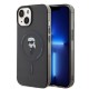 Husa Karl Lagerfeld IML Ikonik MagSafe pentru iPhone 15, Neagra (Bakr, KLHMP15SHFCKNOK) by www.silkase.ro