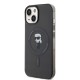 Husa Karl Lagerfeld IML Ikonik MagSafe pentru iPhone 15, Neagra (Bakr, KLHMP15SHFCKNOK) by www.silkase.ro