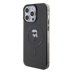 Husa Karl Lagerfeld IML Ikonik MagSafe pentru iPhone 15 Pro Max, Neagra
