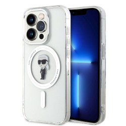 Husa Karl Lagerfeld IML Ikonik MagSafe pentru iPhone 15 Pro, Transparenta