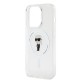 Husa Karl Lagerfeld IML Ikonik MagSafe pentru iPhone 15 Pro, Transparenta (Bakr, KLHMP15LHFCKNOT) by www.silkase.ro
