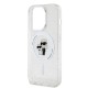 Husa Karl Lagerfeld IML Glitter Karl and Choupette MagSafe pentru iPhone 15 Pro, Transparenta (Bakr, KLHMP15LHGKCNOT) by www.silkase.ro