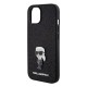 Husa Karl Lagerfeld Fixed Glitter Metal Ikonik pentru iPhone 15, Neagra (Bakr, KLHCP15SGKNPSK) by www.silkase.ro