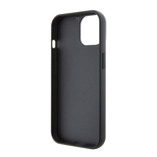 Husa Karl Lagerfeld Fixed Glitter Metal Ikonik pentru iPhone 15, Neagra (Bakr, KLHCP15SGKNPSK) by www.silkase.ro