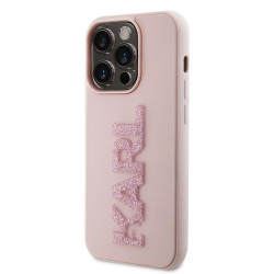 Husa Karl Lagerfeld 3D Rubber Glitter Logo Karl pentru iPhone 15 Pro Max, Roz Husa Karl Lagerfeld 3D Rubber Glitter Logo Karl pentru iPhone 15 Pro Max, Roz