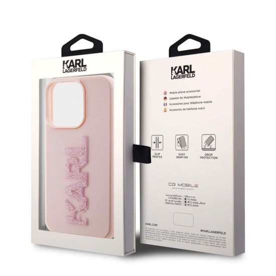 Husa Karl Lagerfeld 3D Rubber Glitter Logo Karl pentru iPhone 15 Pro Max, Roz Husa Karl Lagerfeld 3D Rubber Glitter Logo Karl pentru iPhone 15 Pro Max, Roz (Bakr, KLHCP15X3DMBKCP) by www.silkase.ro