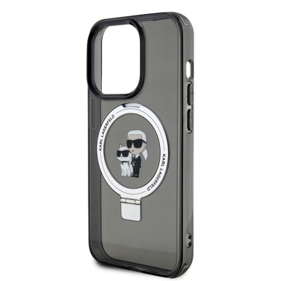 Husa Karl Lagerfeld Ringstand Karl and Choupette MagSafe pentru iPhone 15 Pro, Neagra Husa Karl Lagerfeld Ringstand Karl and Choupette MagSafe pentru iPhone 15 Pro, Neagra (Bakr, KLHMP15LHMRSKCK) by www.silkase.ro