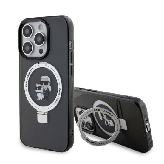Husa Karl Lagerfeld Ringstand Karl and Choupette MagSafe pentru iPhone 15 Pro Max, Neagra Husa Karl Lagerfeld Ringstand Karl and Choupette MagSafe pentru iPhone 15 Pro Max, Neagra (Bakr, KLHMP15XHMRSKCK) by www.silkase.ro