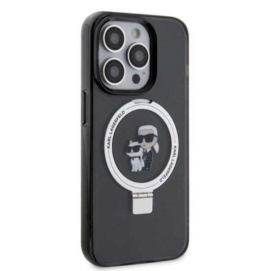 Husa Karl Lagerfeld Ringstand Karl and Choupette MagSafe pentru iPhone 15 Pro Max, Neagra Husa Karl Lagerfeld Ringstand Karl and Choupette MagSafe pentru iPhone 15 Pro Max, Neagra (Bakr, KLHMP15XHMRSKCK) by www.silkase.ro