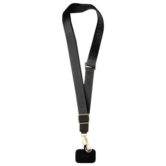 Curea Crossbody Guess 4G Charm din Nylon, Neagră (Bakr, GUOUCPNLEH4K) by www.silkase.ro