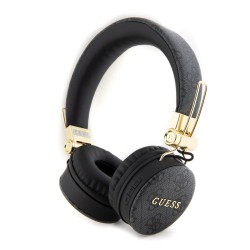 Căști Wireless Over-Ear Guess PU Leather 4G Metal Logo, Negre