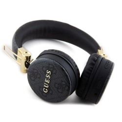 Căști Wireless Over-Ear Guess PU Leather 4G Metal Logo, Negre