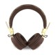 Căști Wireless Over-Ear Guess PU Leather 4G Metal Logo, Maro (Bakr, GUBH704GEMW) by www.silkase.ro