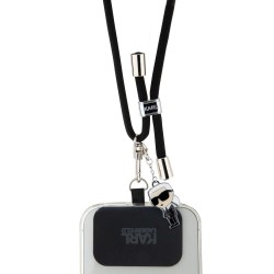 Snur Universal Telefon Karl Lagerfeld Crossbody Strap Cord, Ikonik Pins, Black