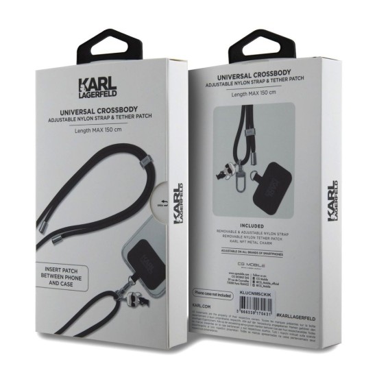 Snur Universal Telefon Karl Lagerfeld Crossbody Strap Cord, Ikonik Pins, Black Snur Universal Telefon Karl Lagerfeld Crossbody Strap Cord, Ikonik Pins, Black (Încărcătoare Wireless, KLUCNMSCKIK) by www.silkase.ro