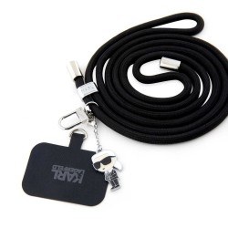 Snur Universal Telefon Karl Lagerfeld Crossbody Strap Cord, Ikonik Pins, Black