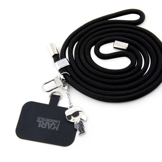 Snur Universal Telefon Karl Lagerfeld Crossbody Strap Cord, Ikonik Pins, Black Snur Universal Telefon Karl Lagerfeld Crossbody Strap Cord, Ikonik Pins, Black (Încărcătoare Wireless, KLUCNMSCKIK) by www.silkase.ro