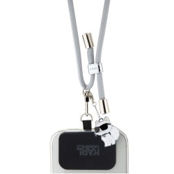 Curea de Umăr Universală (Crossbody Cord) Karl Lagerfeld cu Charm-uri Choupette, Gri