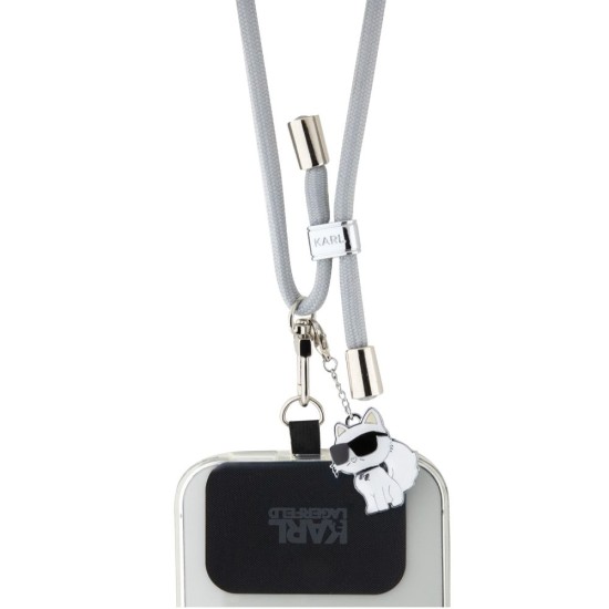 Curea de Umăr Universală (Crossbody Cord) Karl Lagerfeld cu Charm-uri Choupette, Gri Curea de Umăr Universală (Crossbody Cord) Karl Lagerfeld cu Charm-uri Choupette, Gri (Bakr, KLUCNMSCKIG) by www.silkase.ro