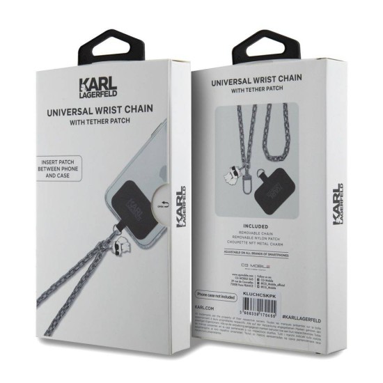 Curea de Mână Universală Karl Lagerfeld Choupette, Argintie Curea de Mână Universală Karl Lagerfeld Choupette, Argintie (Bakr, KLUCHCSKPK) by www.silkase.ro