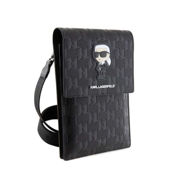 Geantă de Umăr / Portofel Telefon Karl Lagerfeld Saffiano Monogram Ikonik NFT, Neagra Geantă de Umăr / Portofel Telefon Karl Lagerfeld Saffiano Monogram Ikonik NFT, Neagra (Bakr, KLWBSAKHPKK) by www.silkase.ro