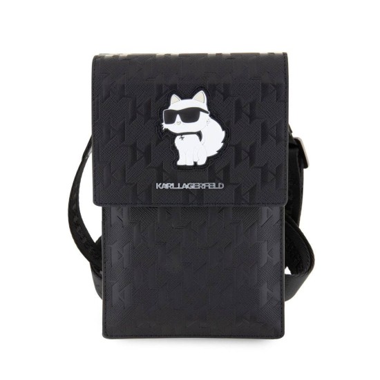 Geantă de Umăr / Portofel Telefon Karl Lagerfeld Saffiano Monogram Choupette NFT, Neagra Geantă de Umăr / Portofel Telefon Karl Lagerfeld Saffiano Monogram Choupette NFT, Neagra (Bakr, KLWBSAKHPCK) by www.silkase.ro