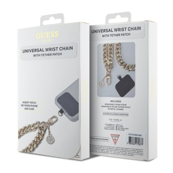 Snur de mână Guess Universal Wrist Strap 4G Charm Gold Snur de mână Guess Universal Wrist Strap 4G Charm Gold (14 Ultra, GUOUCBMC4MD) by www.silkase.ro
