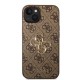 Husa Guess PU 4G Metal Logo pentru iPhone 15, Maro (Bakr, GUHCP15S4GMGBR) by www.silkase.ro
