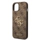 Husa Guess PU 4G Metal Logo pentru iPhone 15, Maro (Bakr, GUHCP15S4GMGBR) by www.silkase.ro