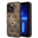 Husa Guess PU 4G Metal Logo pentru iPhone 15 Pro Max, Maro (Bakr, GUHCP15X4GMGBR) by www.silkase.ro