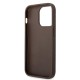 Husa Guess PU 4G Metal Logo pentru iPhone 15 Pro Max, Maro (Bakr, GUHCP15X4GMGBR) by www.silkase.ro