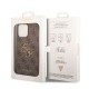 Husa Guess PU 4G Metal Logo pentru iPhone 15 Pro Max, Maro (Bakr, GUHCP15X4GMGBR) by www.silkase.ro