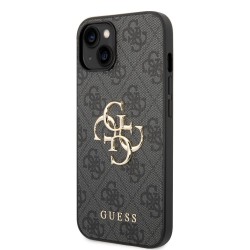 Husă Guess PU 4G Metal Logo pentru iPhone 15, Grey Husă Guess PU 4G Metal Logo pentru iPhone 15, Grey