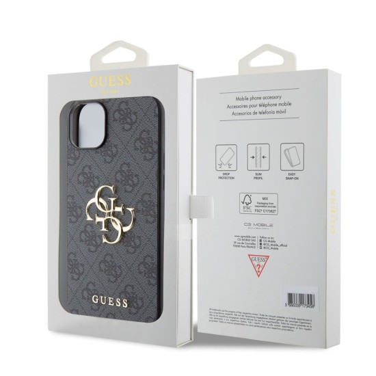 Husă de Protecție Guess PU 4G Metal Logo pentru iPhone 15 Plus, Grey Husă de Protecție Guess PU 4G Metal Logo pentru iPhone 15 Plus, Grey (Bakr, GUHCP15M4GMGGR) by www.silkase.ro