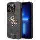 Husa Guess PU 4G Metal Logo pentru iPhone 15 Pro, Gri (Bakr, GUHCP15L4GMGGR) by www.silkase.ro
