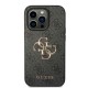 Husa Guess PU 4G Metal Logo pentru iPhone 15 Pro, Gri (Bakr, GUHCP15L4GMGGR) by www.silkase.ro