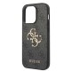 Husa Guess PU 4G Metal Logo pentru iPhone 15 Pro, Gri (Bakr, GUHCP15L4GMGGR) by www.silkase.ro