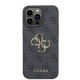 Husa Guess PU 4G Metal Logo pentru iPhone 15 Pro Max, Gri (Bakr, GUHCP15X4GMGGR) by www.silkase.ro