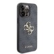 Husa Guess PU 4G Metal Logo pentru iPhone 15 Pro Max, Gri (Bakr, GUHCP15X4GMGGR) by www.silkase.ro