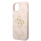 Husa Guess PU 4G Metal Logo pentru iPhone 15, Roz (Bakr, GUHCP15S4GMGPI) by www.silkase.ro