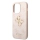 Husa Guess PU 4G Metal Logo pentru iPhone 15 Pro, Pink (Bakr, GUHCP15L4GMGPI) by www.silkase.ro