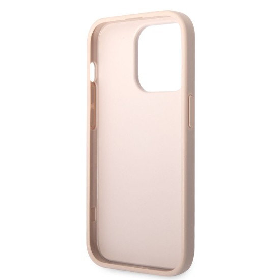 Husa Guess PU 4G Metal Logo pentru iPhone 15 Pro, Pink (Bakr, GUHCP15L4GMGPI) by www.silkase.ro