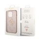 Husa Guess PU 4G Metal Logo pentru iPhone 15 Pro, Pink (Bakr, GUHCP15L4GMGPI) by www.silkase.ro