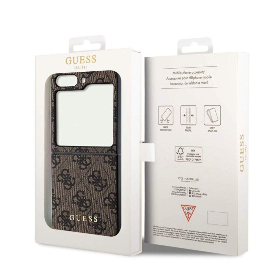 Husa Guess 4G Charm pentru Samsung Galaxy Z Flip 5, Maro Husa Guess 4G Charm pentru Samsung Galaxy Z Flip 5, Maro (Bakr, GUHCZF5GF4GBR) by www.silkase.ro
