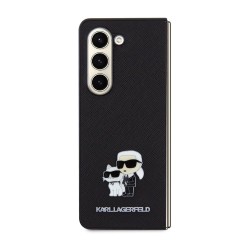 Husă Karl Lagerfeld PU Saffiano Karl and Choupette NFT pentru Samsung Galaxy Z Fold 5, Black