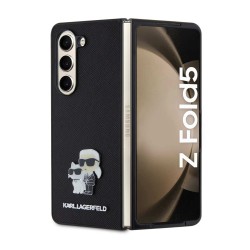 Husă Karl Lagerfeld PU Saffiano Karl and Choupette NFT pentru Samsung Galaxy Z Fold 5, Black