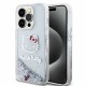 Husa Hello Kitty Liquid Glitter Electroplating Head Logo pentru iPhone 13 Pro, Transparenta (Bakr, HKHCP13LLIKHET) by www.silkase.ro
